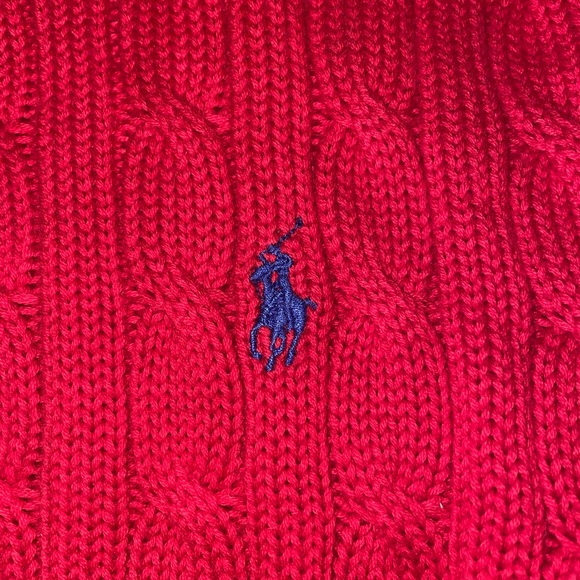 COPY - Red Ralph Lauren Sport Cable-knit Women’s Sweater - Picture 2 of 3
